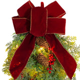 Set of 2 Pre-lit Classic Christmas Chairback Swags