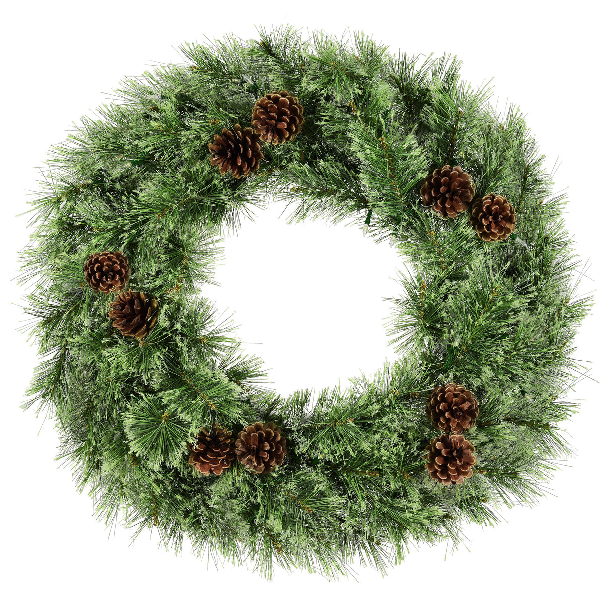 Haute Decor 24 Inch Cashmere Christmas Wreath with 50 Warm White LED Lights