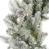 Snowy Stockbridge 24 Inch Wreath with Twinkle or Steady Light Settings