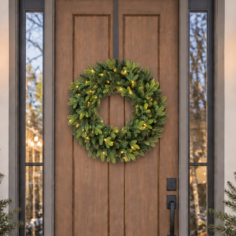 Kassel Fir 24 Inch Pre-Lit Greenery Wreath