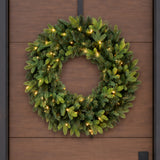 Kassel Fir 24 Inch Pre-Lit Greenery Wreath