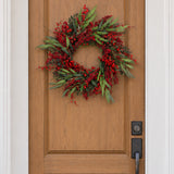 Winter Berry Olive 24 Inch Unlit Wreath