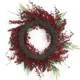 Winter Berry Olive 24 Inch Unlit Wreath