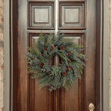 Juniper Berry Cypress 24 Inch Unlit Greenery Wreath
