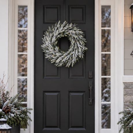 Frosted Fraser Fir 24 Inch Unlit Greenery Wreath