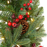 Classic Forest 30 Inch Christmas Wreath with Twinkle Lights