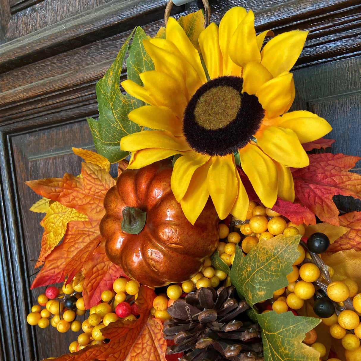 32 Inch Fall Sunflower Artificial Swag