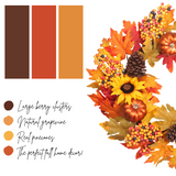 24 Inch Fall Sunflower Artificial Wreath