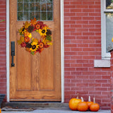 24 Inch Fall Sunflower Artificial Wreath
