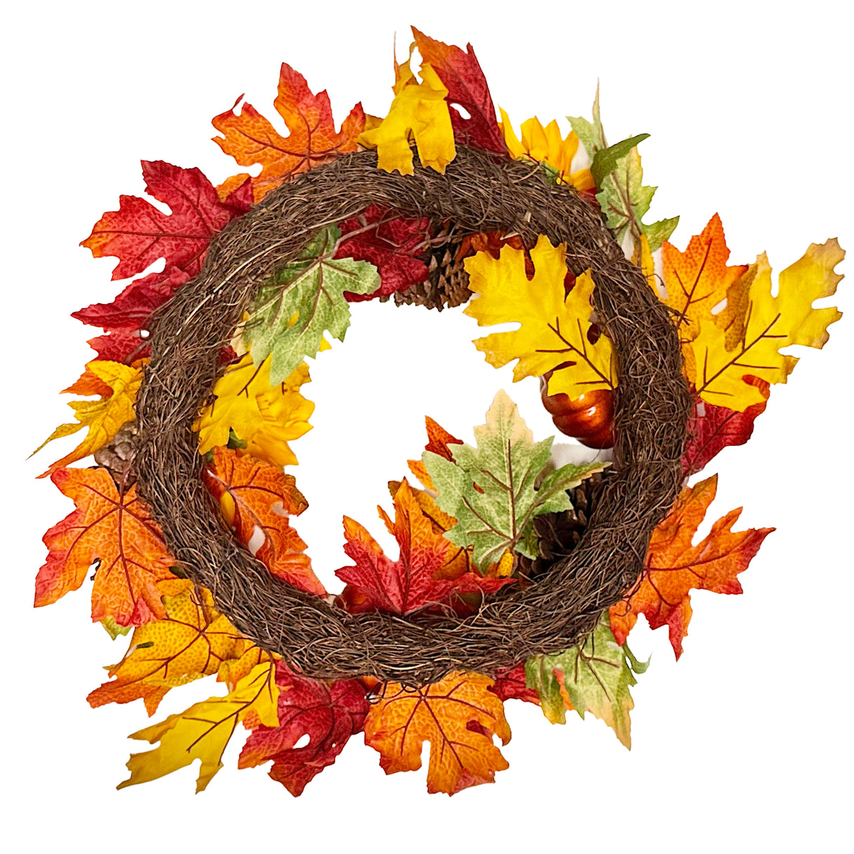 24 Inch Fall Sunflower Artificial Wreath