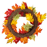24 Inch Fall Sunflower Artificial Wreath
