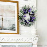 24 Inch Mixed Lavender/Larkspur Wreath