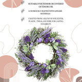 24 Inch Mixed Lavender/Larkspur Wreath