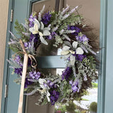 24 Inch Mixed Lavender/Larkspur Wreath