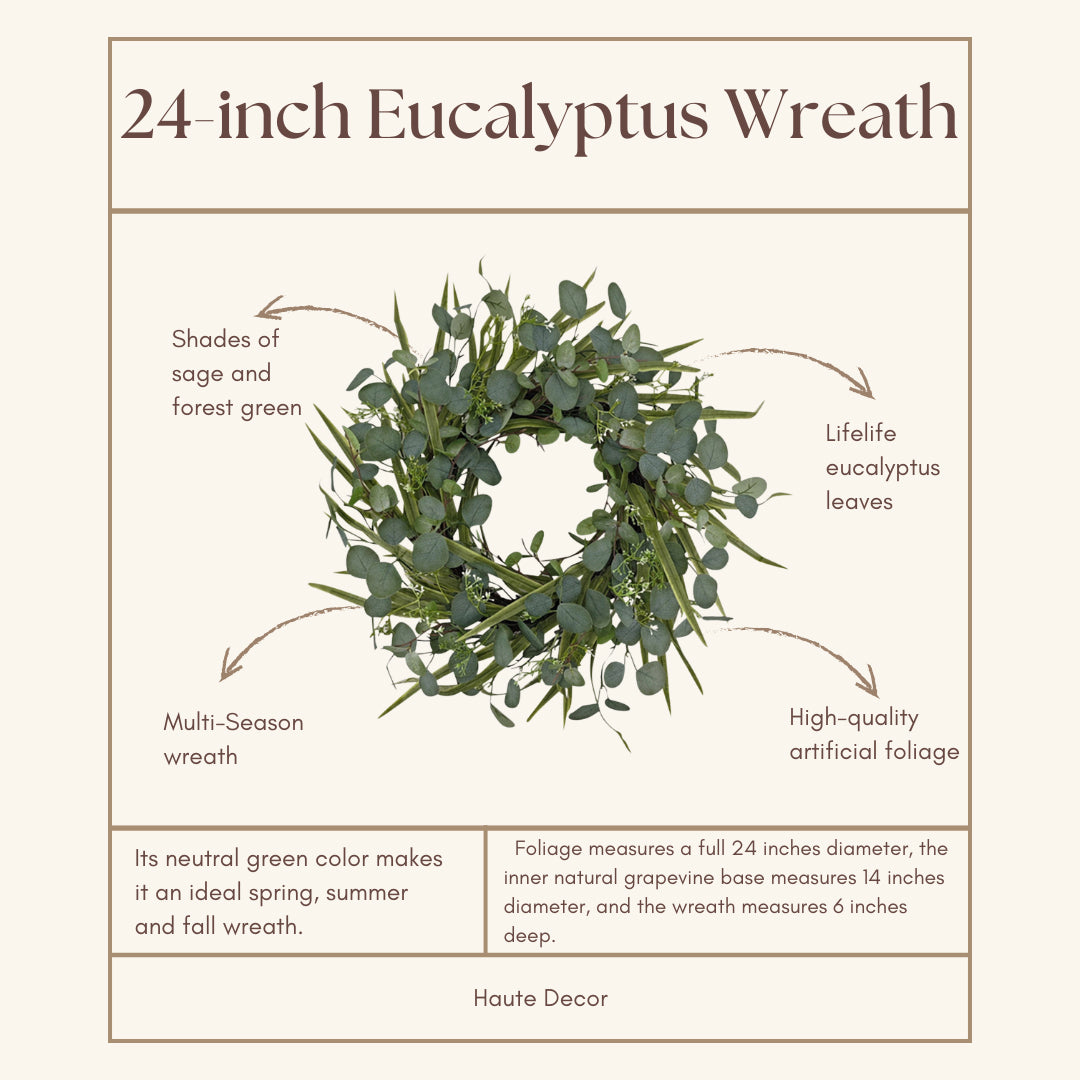 24 Inch Eucalyptus Wreath