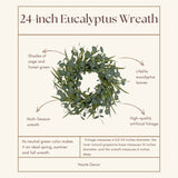 24 Inch Eucalyptus Wreath
