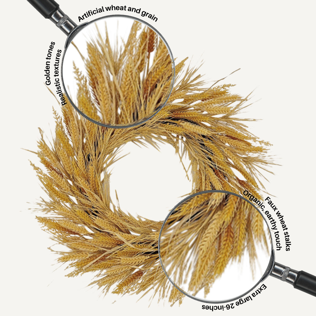 26 Inch Harvest Wheat Wreath