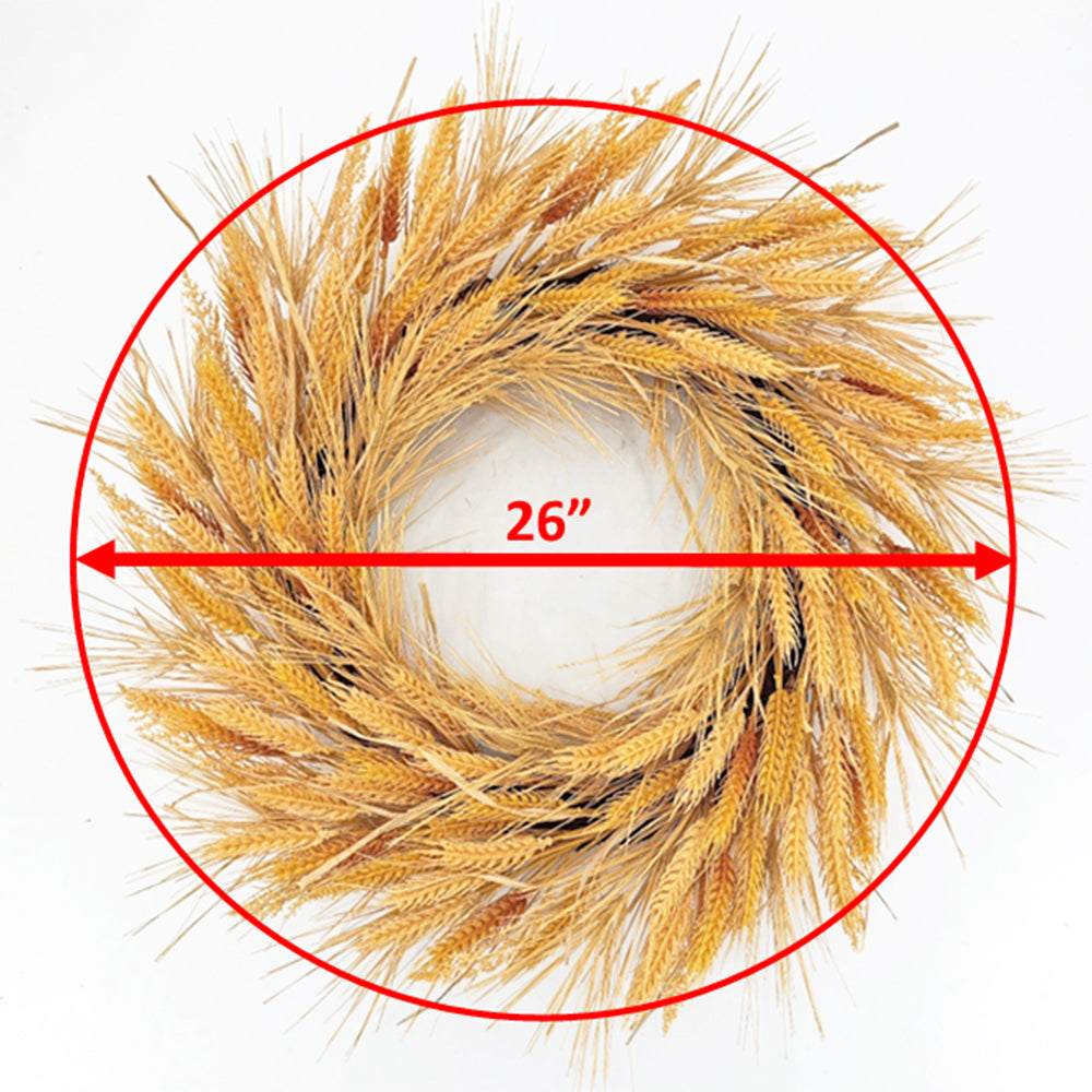 26 Inch Harvest Wheat Wreath