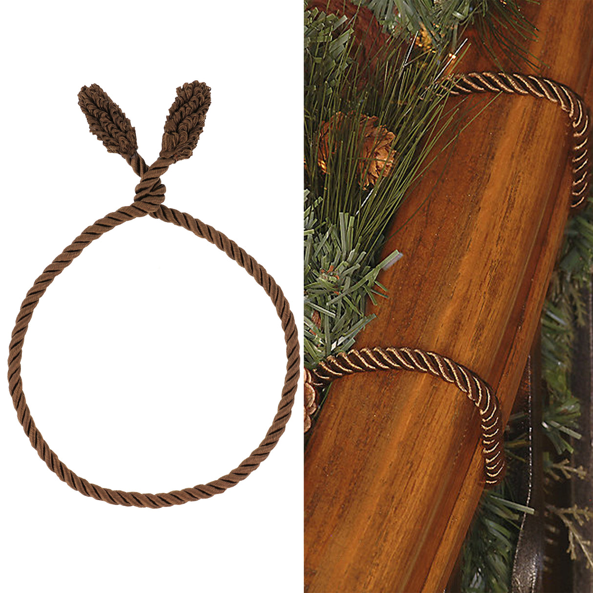 Decorative Twist Ties 6 Pack - Brown