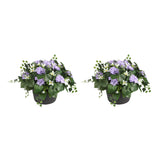 Purple Hydrangea Urn Filler with Adjustable Height