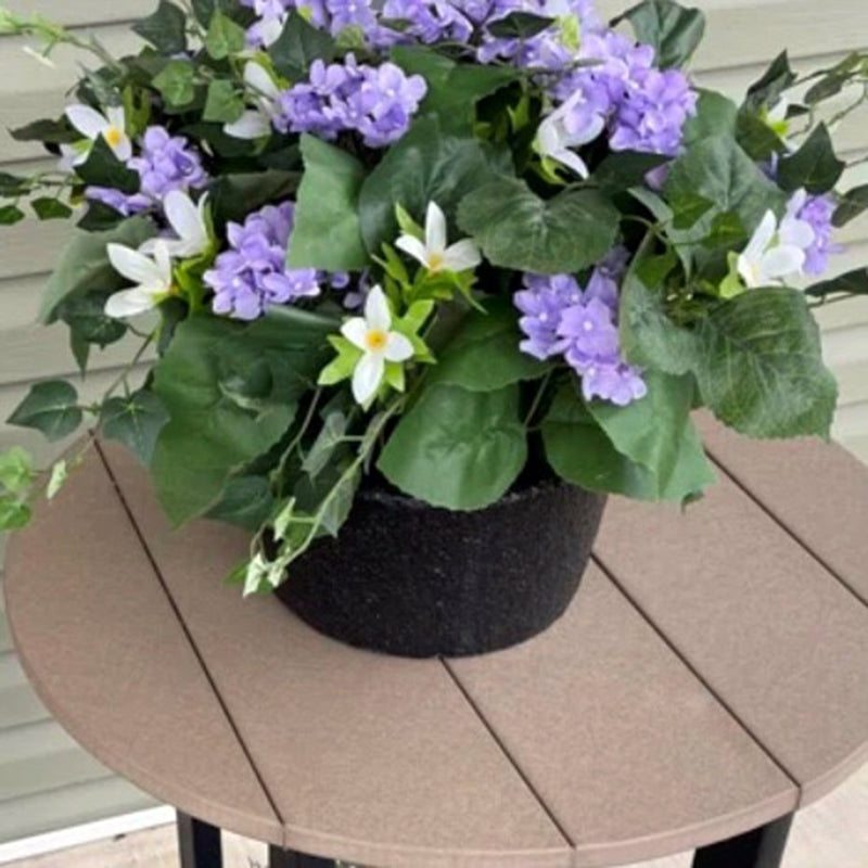 Purple Hydrangea Urn Filler with Adjustable Height