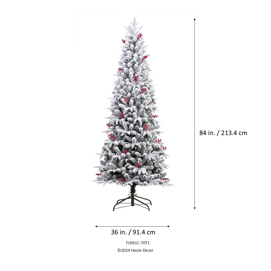 7 Foot Pre-lit Lexington Slim Artificial Fir Christmas Tree