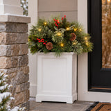 Classic Pre-lit Holiday Greenery Adjustable Height Urn Filler 20 Inch Diameter