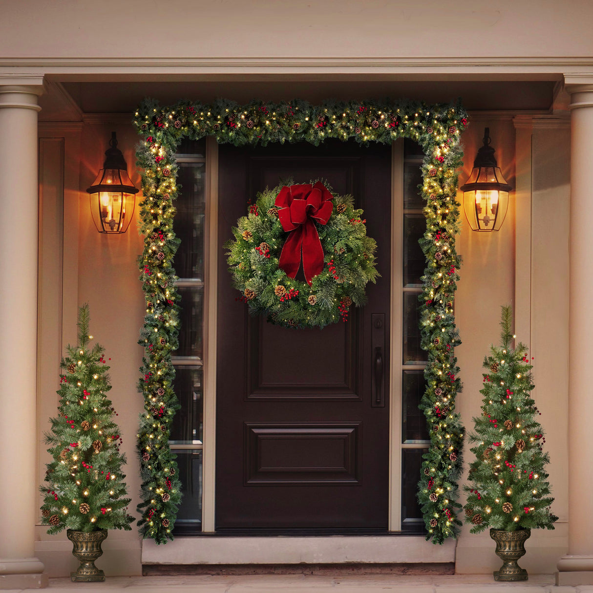 30 Inch Classic Pre-lit Christmas Wreath