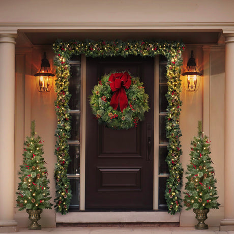 30 Inch Classic Pre-lit Christmas Wreath
