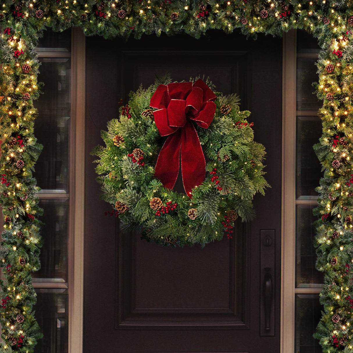30 Inch Classic Pre-lit Christmas Wreath
