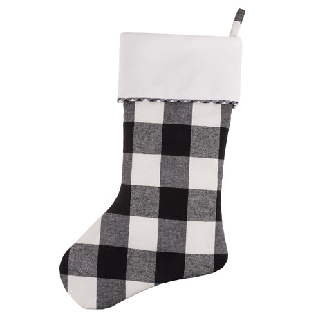 Black and White Buffalo Check HangRight® Christmas Stocking