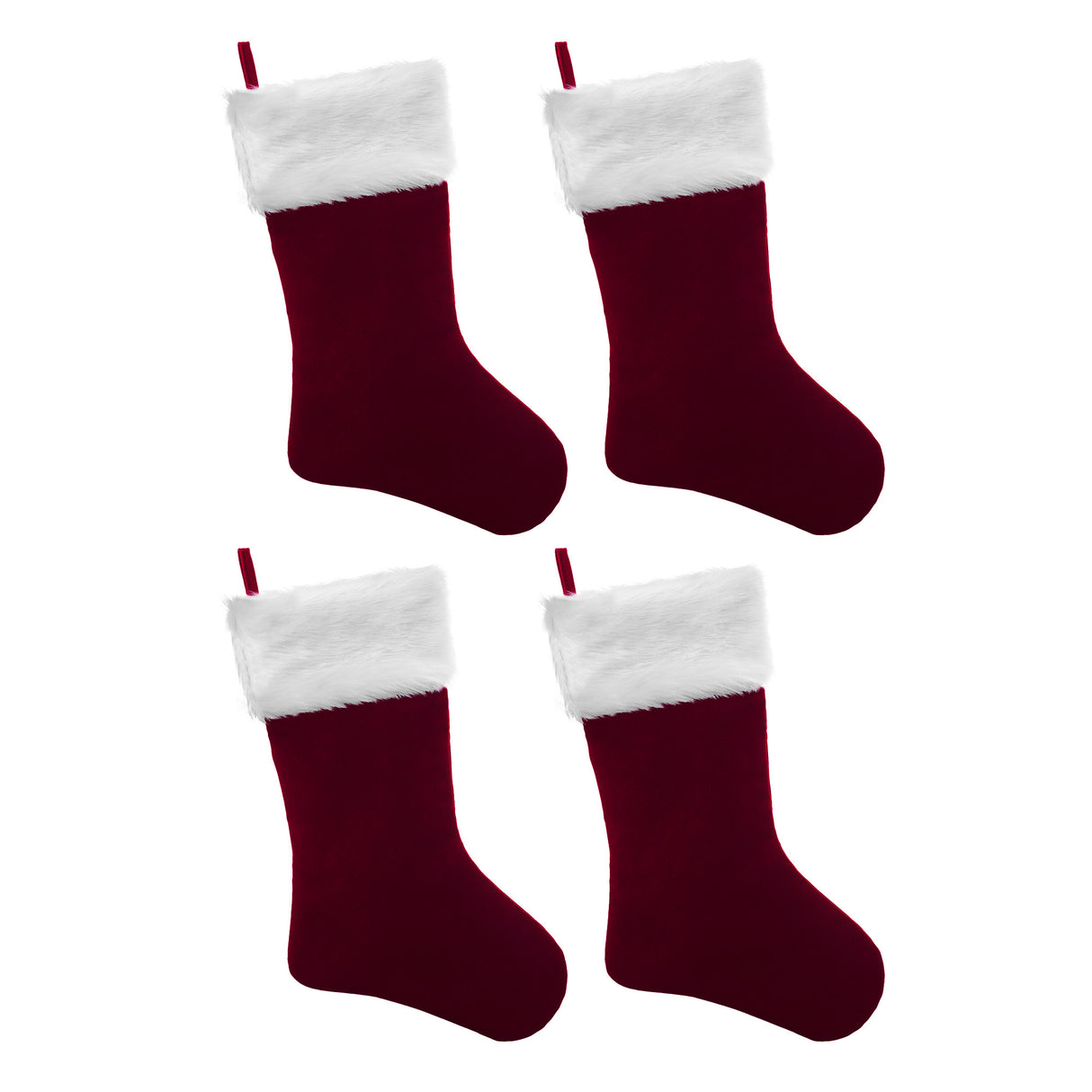HangRight Premium Classic Christmas Stocking with Fur Cuff