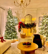 9 Foot Queensbury Fir with 2700 Cluster 8-Function LED lights, including Twinkle - Extra Tall Christmas Tree with Easy-Shape Branches