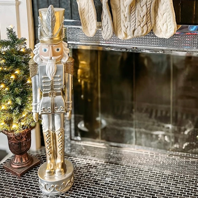 Gold and Silver Christmas Nutcracker (2 Sizes Available)