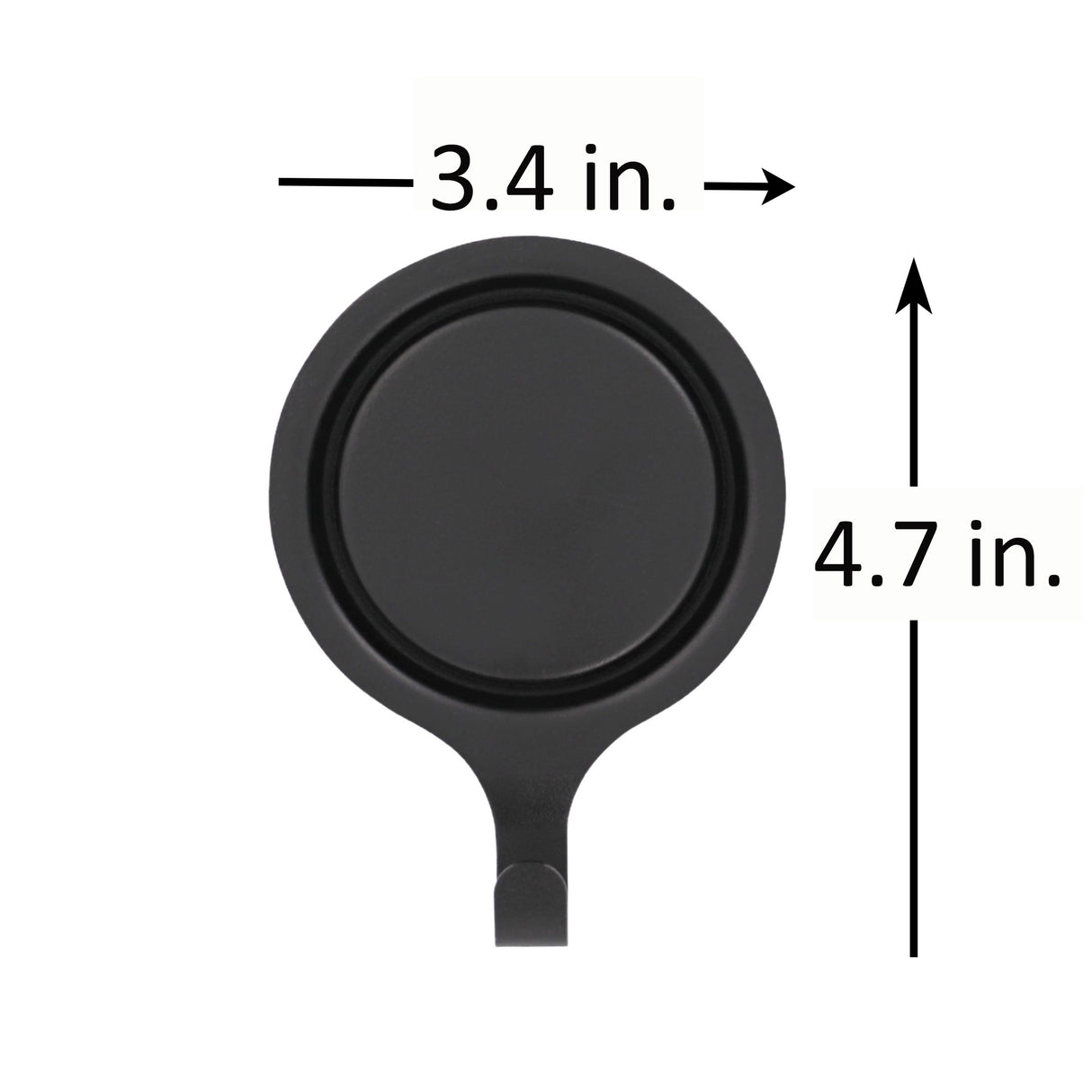 Attract Pinch-Free Magnetic Wreath Hanger - Matte Black 1 Pack