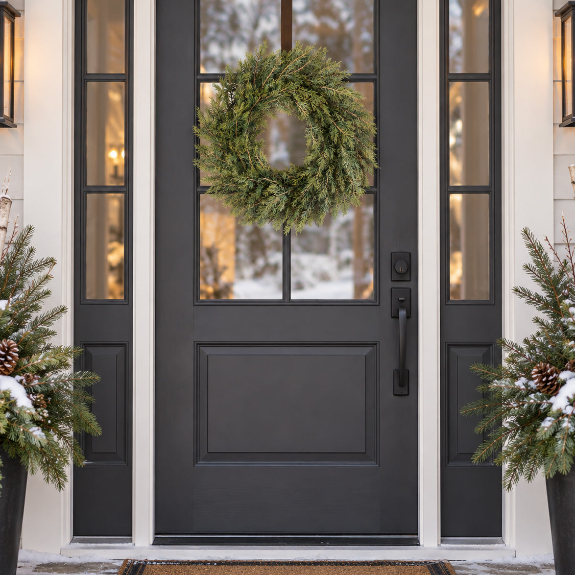 Naturally Soft™ 24 inch Unlit Cypress Wreath