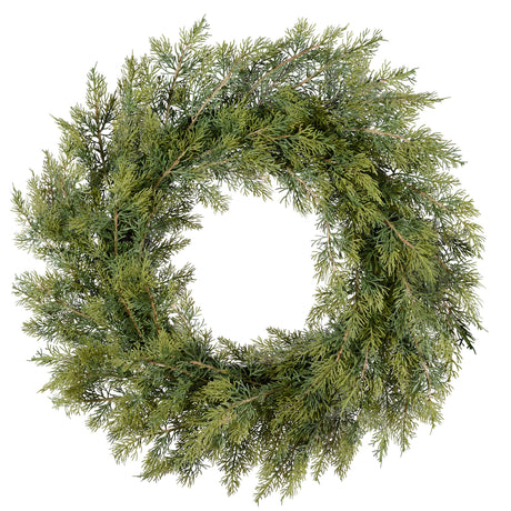 Naturally Soft™ 24 inch Unlit Cypress Wreath