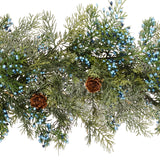 Naturally Soft™ 9 Ft. Unlit Juniper Berry and Pinecone Garland