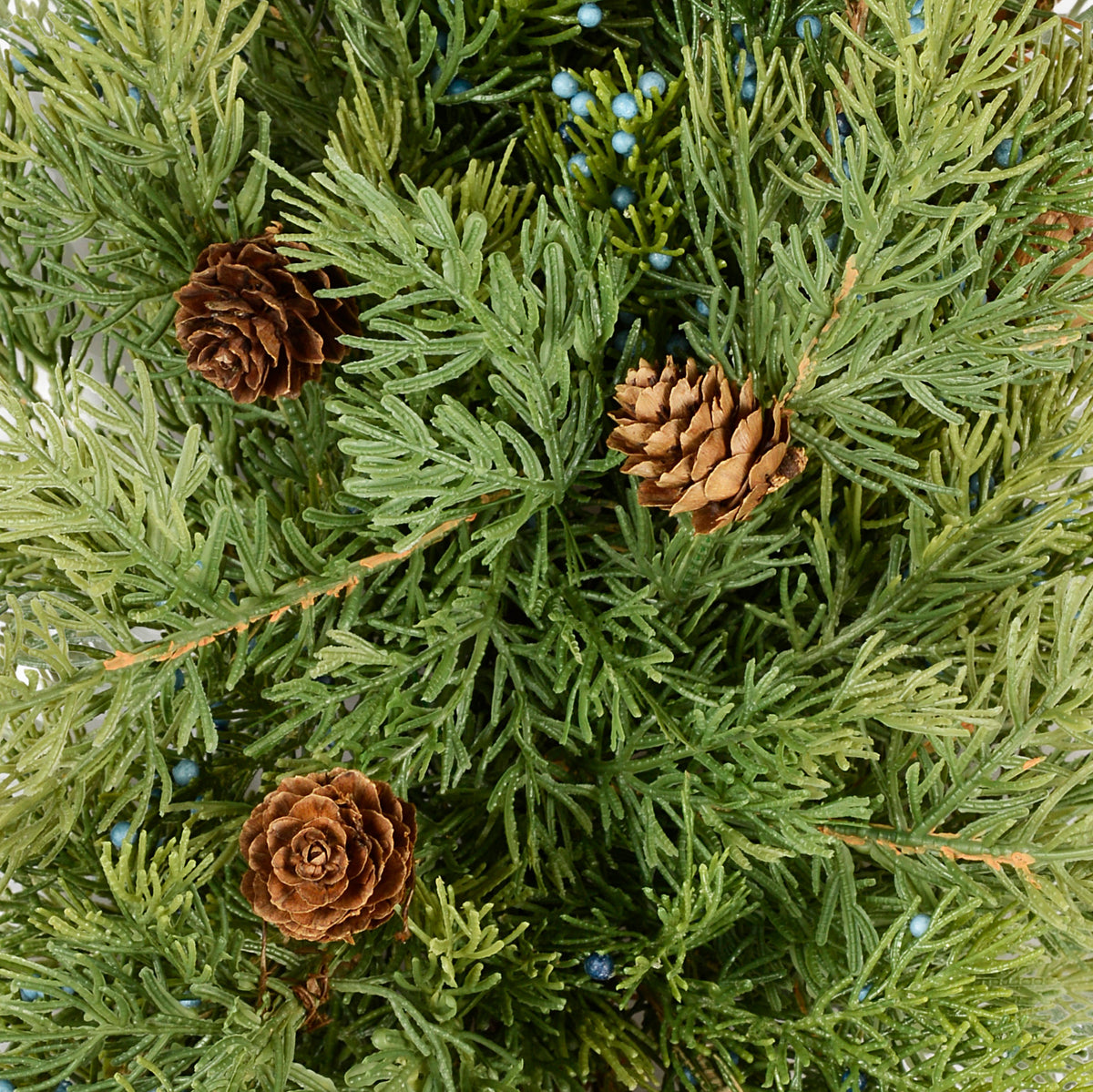 Naturally Soft™ 24 inch Unlit Juniper Berry and Pinecone Staircase Swag