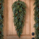 Naturally Soft™ 36 inch Unlit Juniper Berry and Pinecone Teardrop Swag