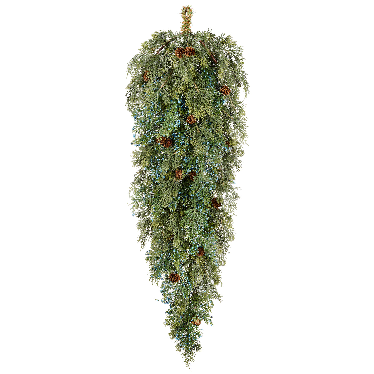 Naturally Soft™ 36 inch Unlit Juniper Berry and Pinecone Teardrop Swag