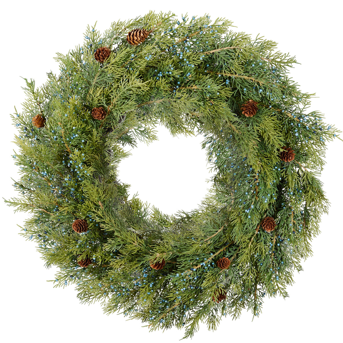 Naturally Soft™ 24 inch Unlit Juniper Berry and Pinecone Wreath