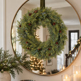Naturally Soft™ 24 inch Unlit Juniper Berry and Pinecone Wreath