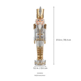 37 Inch Gold and Silver Christmas Nutcracker - Solid Resin Construction Large Christmas Nutcracker