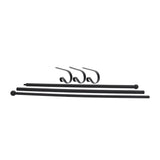 The Original MantleClip Stocking Holder Rod - Matte Black - Holds Many Stockings