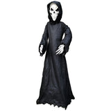 Tree Huggerz 8 Foot Tall Halloween Skeleton in Black Robe