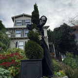 Tree Huggerz 8 Foot Tall Halloween Skeleton in Black Robe