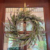 24 Inch Round Grapevine Lavender Wreath