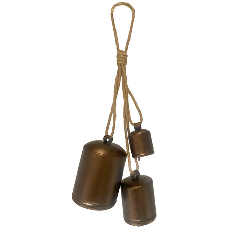 Group of 3 Hanging Jingle Bells Assorted Sizes and Colors
