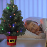 Christmas Tree - Night Night?äó Tree In Red Metal Santa Belt Pot - Unique Night Light 20 Inch Christmas Tree With 4 Brightness Settings And Auto TimerNight Night?äó Trees